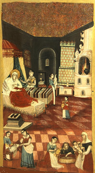 The Nativity of the Virgin by Unbekannt Unbekannt